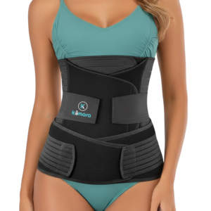Kiimora 3-in-1 Postpartum Belly Belt Free Size | Post Pregnancy Abdominal Belt | Waist Slimming, Back Support and Tummy Support Braces for C-Section Recovery | Maternity Belt | Waist Support